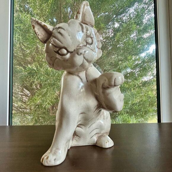 Vintage Freeman McFarlin Cat Figurine – 9” Ceramic Kitten Sculpture, El Monte CA - Picture 12 of 14